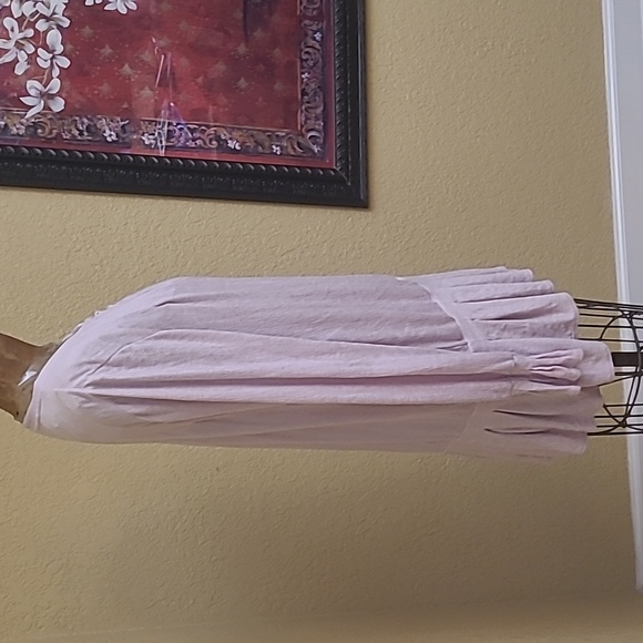 Free People Your Girl Flounce Hem Henley Dusty Lavender Dress or Top Size M - Picture 6 of 8